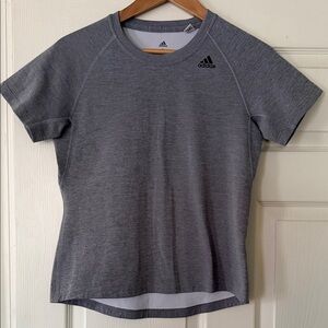 adidas Heather Gray Short Sleeve Athletic Top